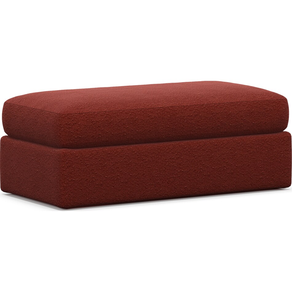 haven red ottoman   