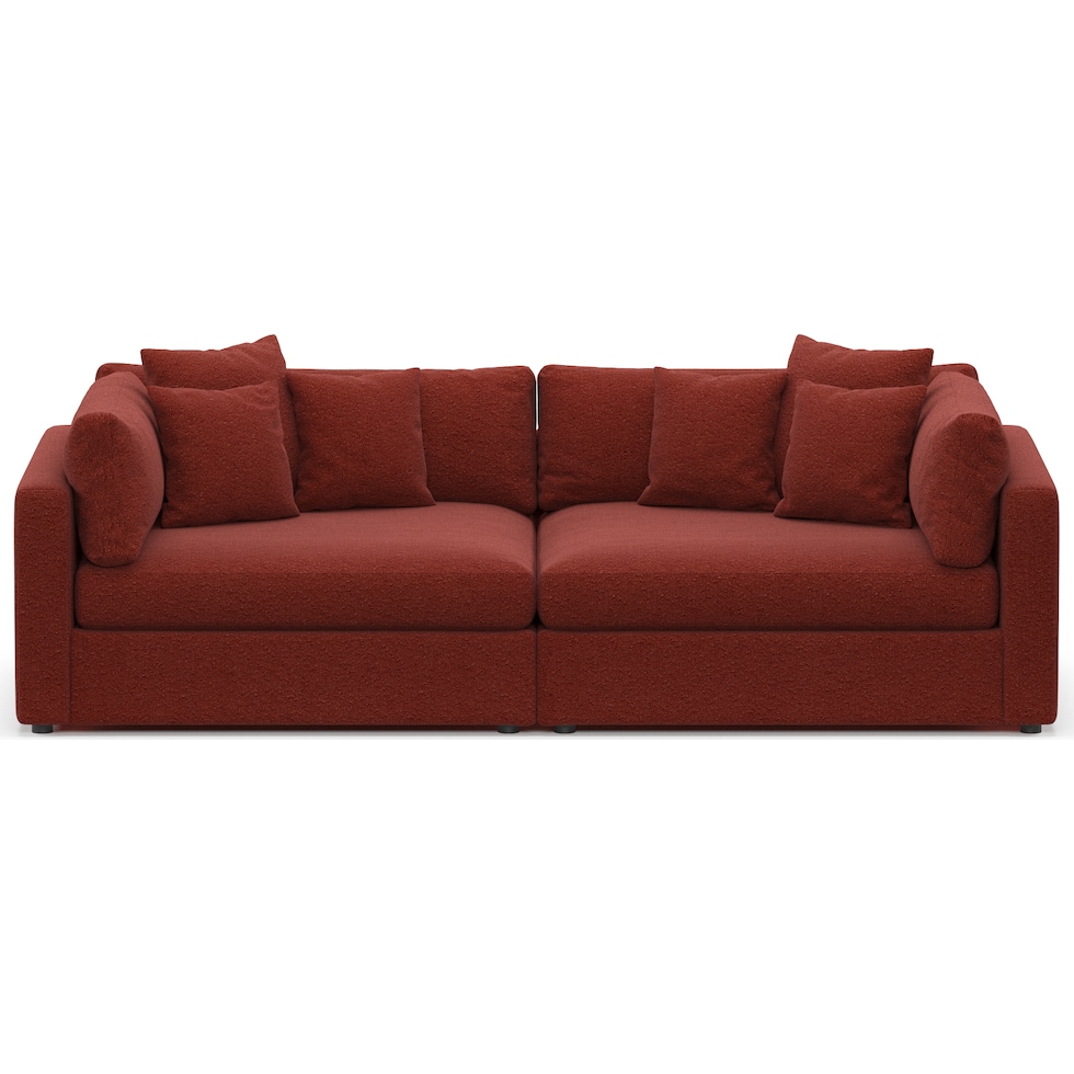 haven red sofa   