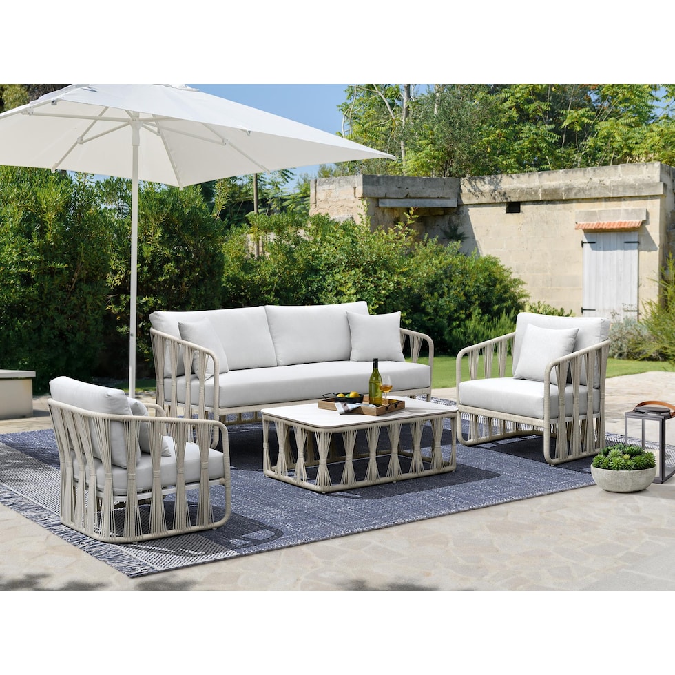 havenwood white outdoor sofa set   
