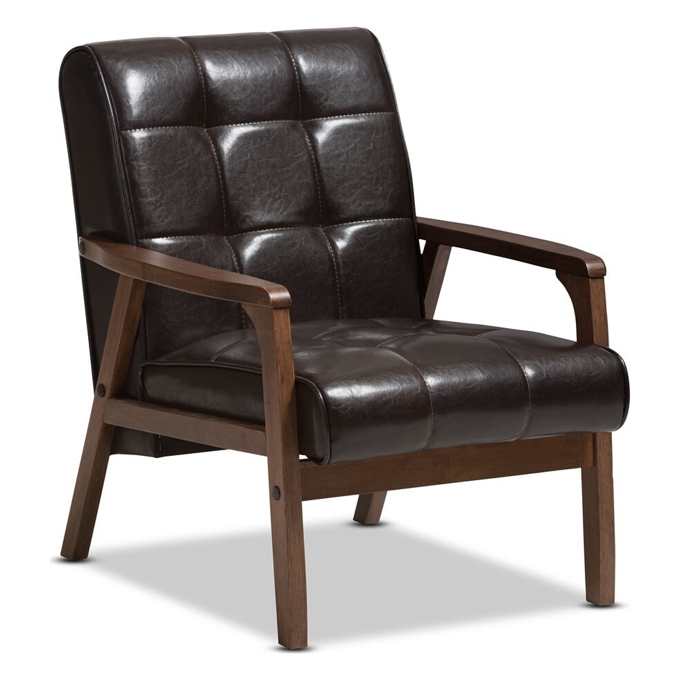 hawkins dark brown accent chair   