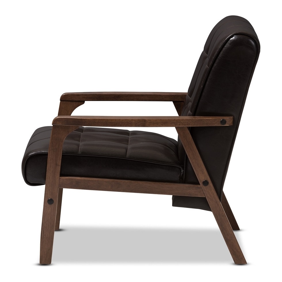 hawkins dark brown accent chair   