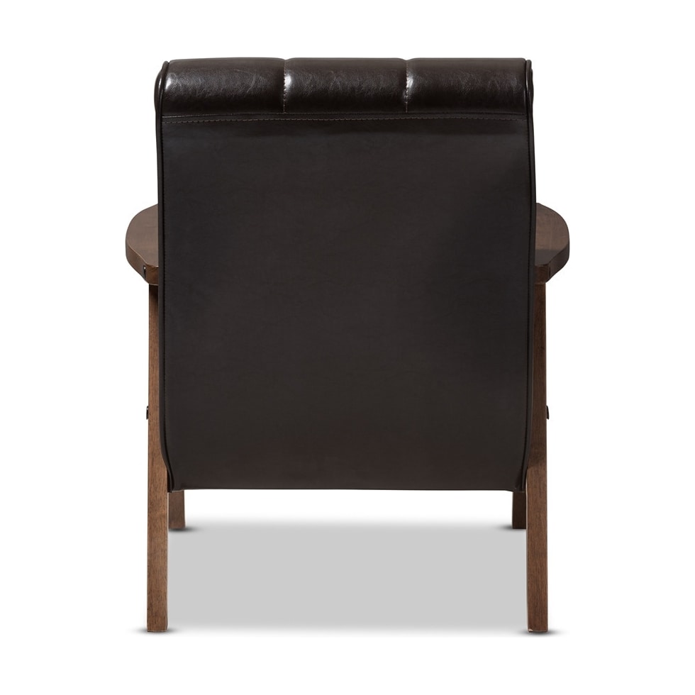 hawkins dark brown accent chair   