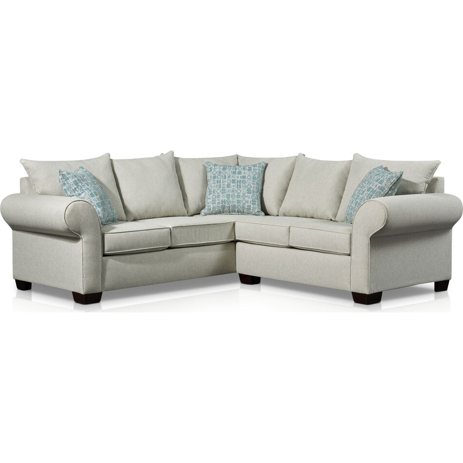 hawthorne white  pc sectional   