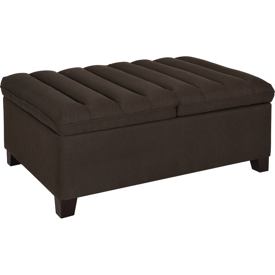 hayden dark brown ottoman   