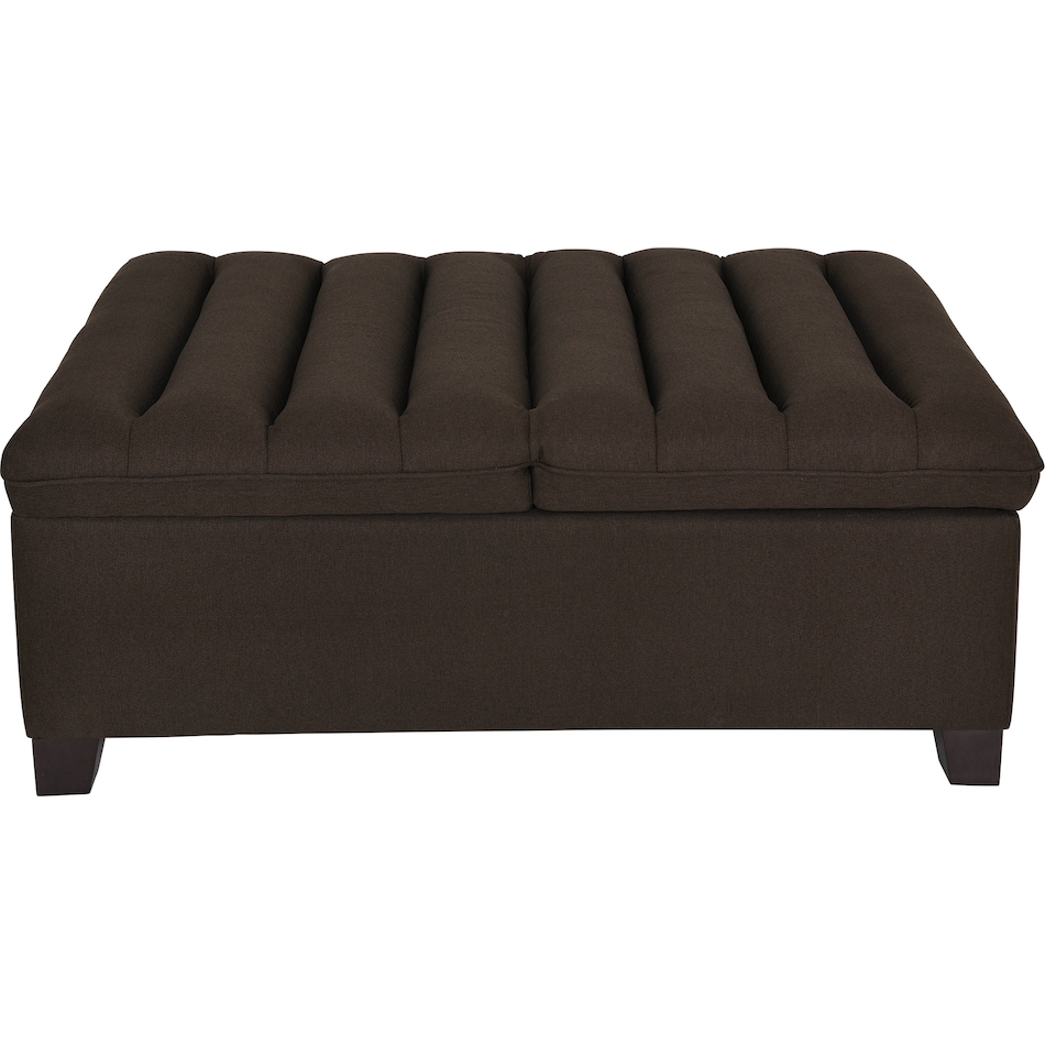 hayden dark brown ottoman   