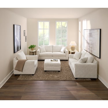Hayden Sofa, Loveseat, Chair and Ottoman Set