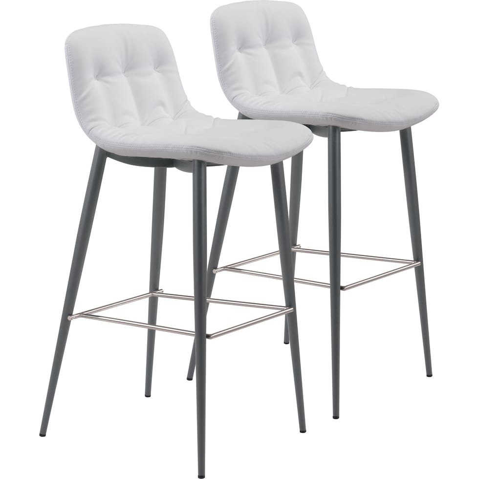 hayden white bar stool   