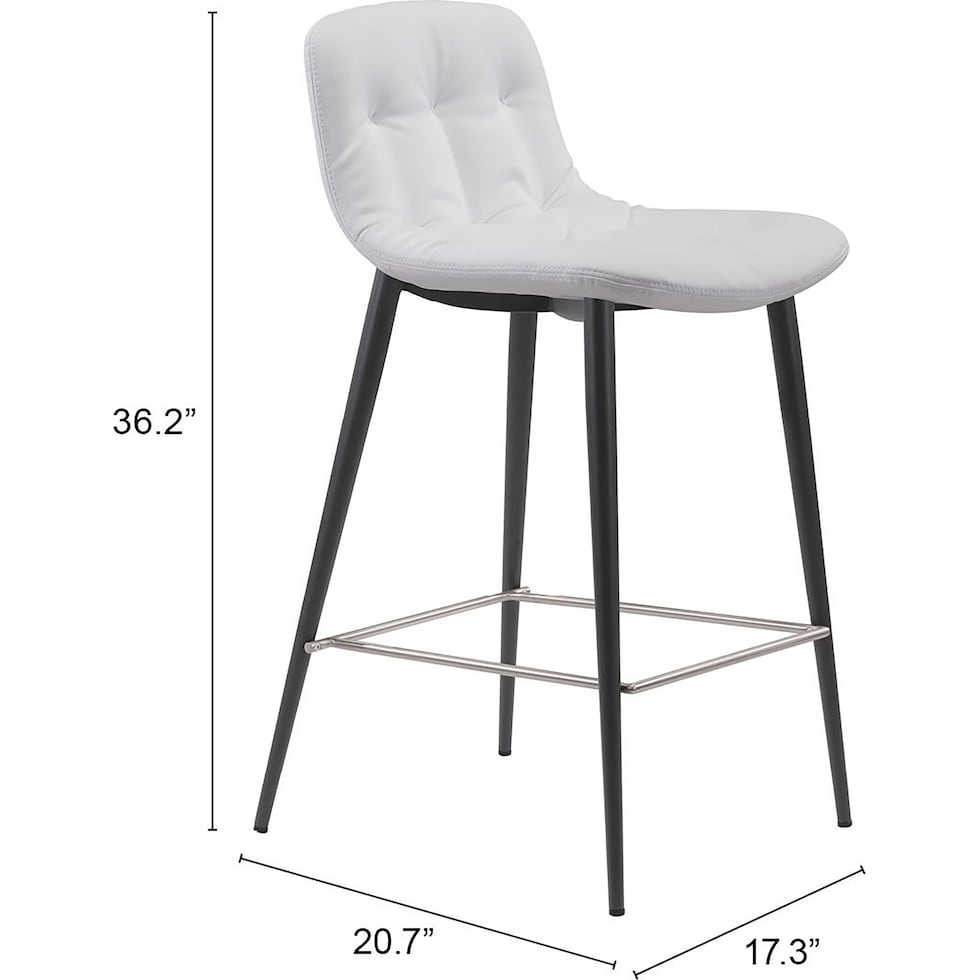 hayden white counter height stool   