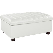 hayden white ottoman   
