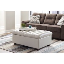 hayden white ottoman   