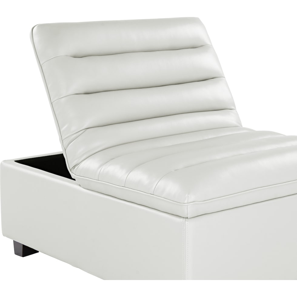 hayden white ottoman   