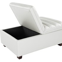 hayden white ottoman   