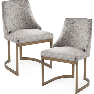 Hayes Set of 2 Dining Chairs - Gray