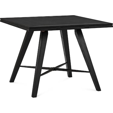 Hayward Convertible Counter-Height Dining Table & 4 Windsor-Back Stools - Black