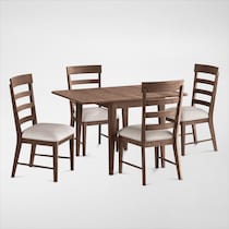 hayward dark brown  pc dining room   