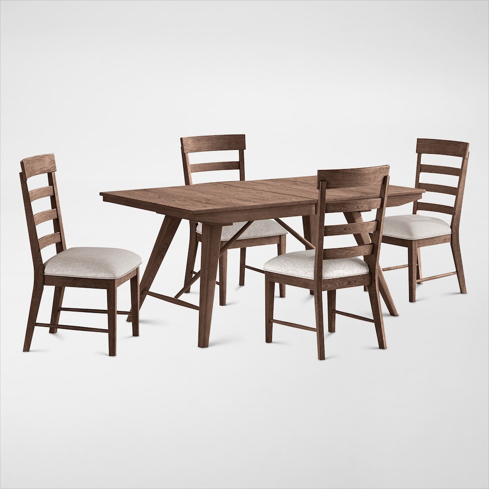 hayward dark brown  pc dining room   