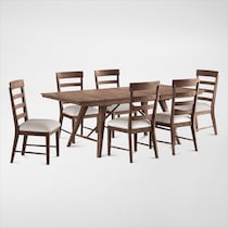 hayward dark brown  pc dining room   