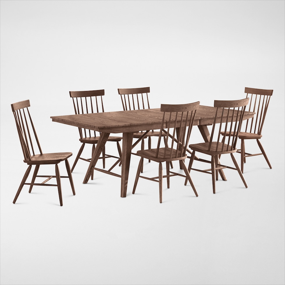 hayward dark brown  pc dining room   