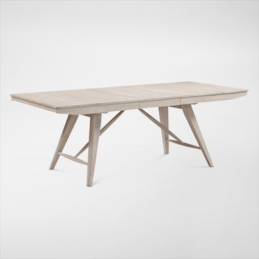 Hayward Solid Wood Large Extendable Dining Table & 6 Upholstered Chairs - White