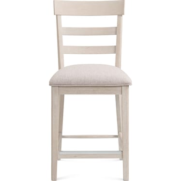 Hayward Solid Wood Ladder-Back Counter-Height Stool