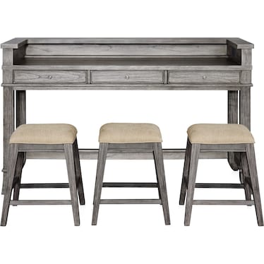 Hazel Gameday Console Table and 3 Stools