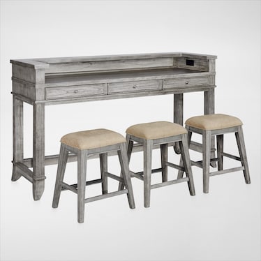 Hazel Gameday Console Table and 3 Stools