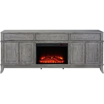 hazel tables gray fireplace tv stand   
