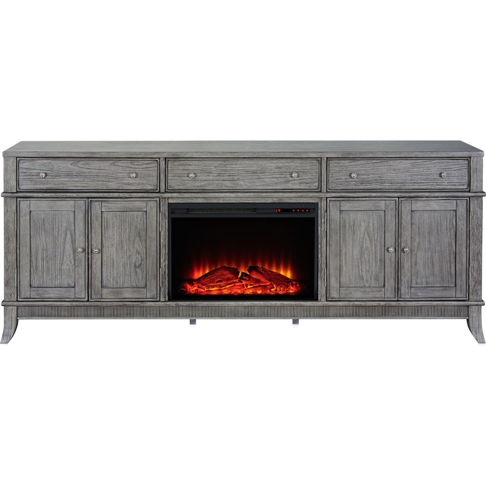 hazel tables gray fireplace tv stand   