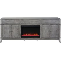 hazel tables gray fireplace tv stand   