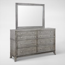 hazel gray dresser and mirror   