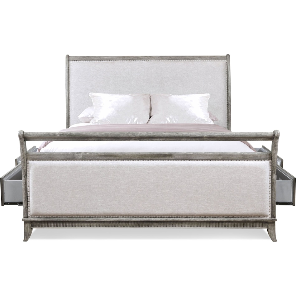 hazel gray king bed   