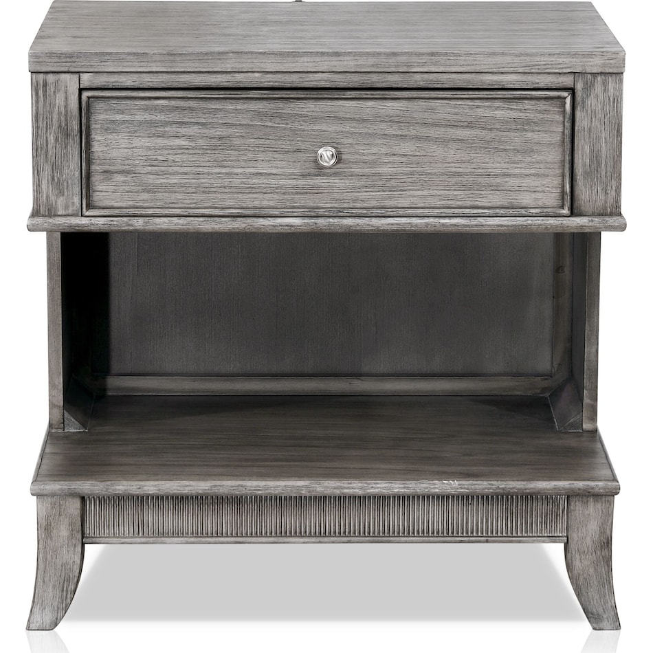 hazel gray nightstand   