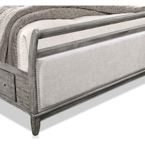 hazel gray queen bed   