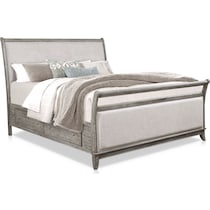 hazel gray queen storage bed   