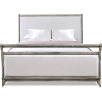hazel gray queen storage bed   