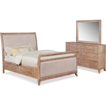 hazel light brown  pc king bedroom   