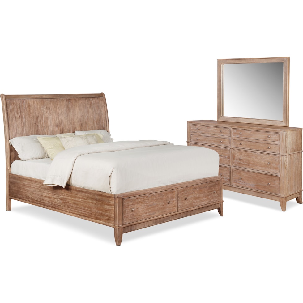 hazel light brown  pc king bedroom   