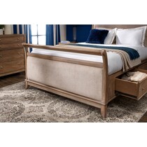 hazel light brown  pc queen bedroom   