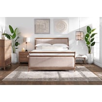 hazel light brown  pc queen bedroom   