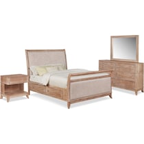 hazel light brown  pc king bedroom   