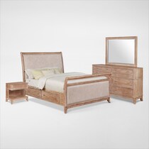 hazel light brown  pc queen bedroom web   