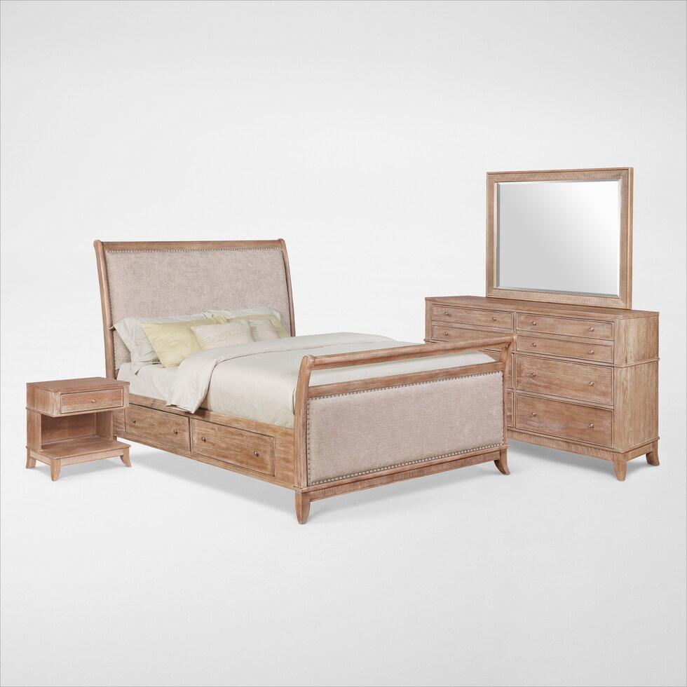 hazel light brown  pc queen bedroom web   