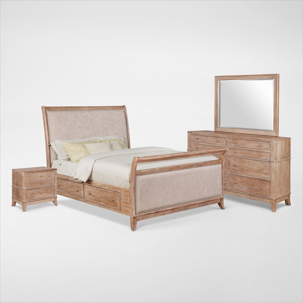 hazel light brown  pc queen bedroom web   