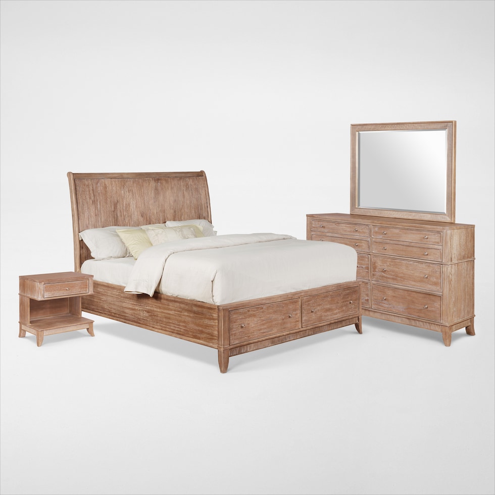 hazel light brown  pc queen bedroom web   