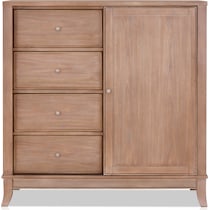hazel light brown door chest   