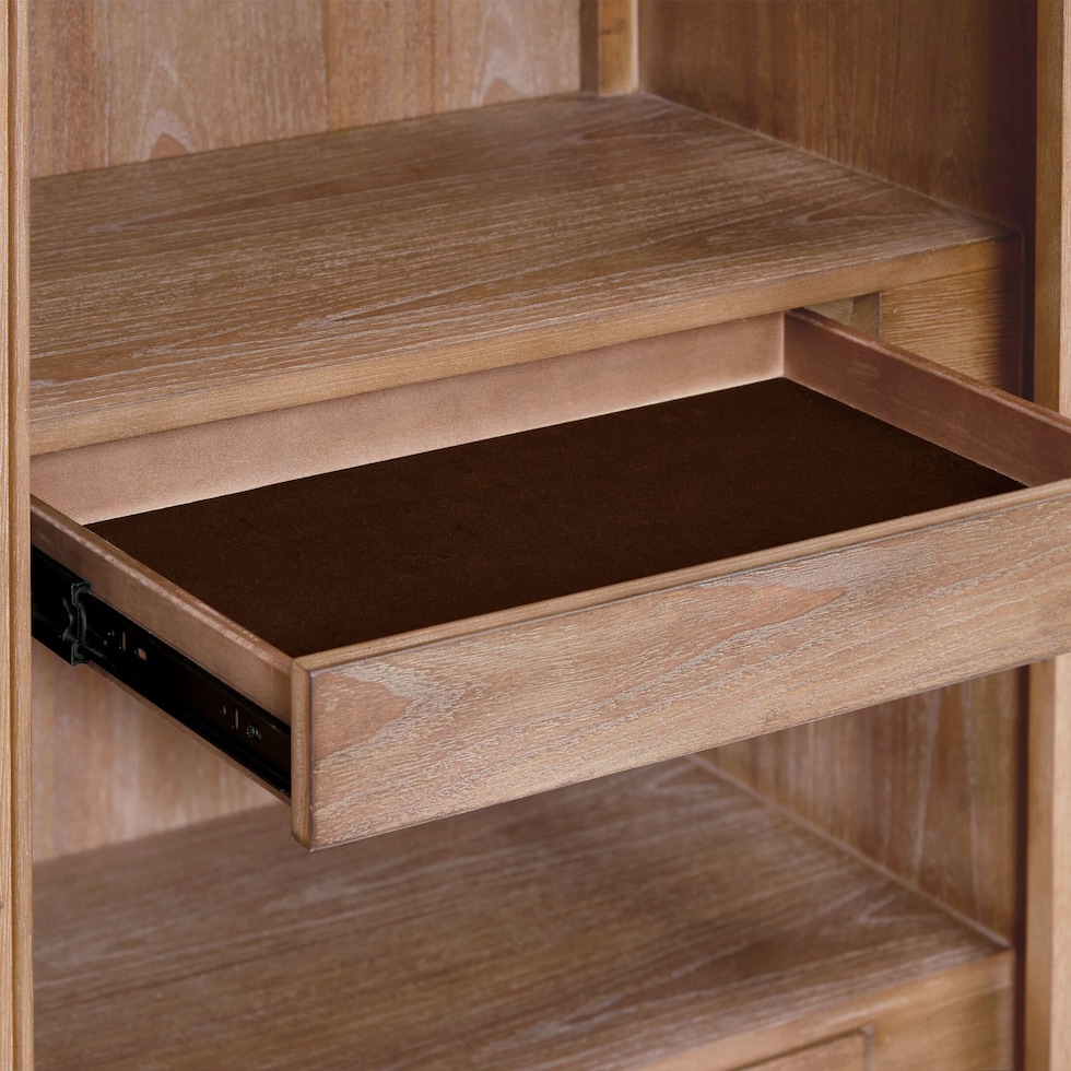 hazel light brown door chest   