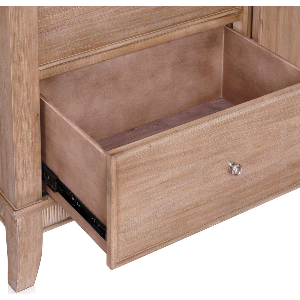 hazel light brown door chest   