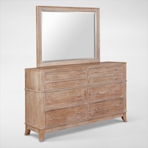 hazel light brown dresser and mirror web   