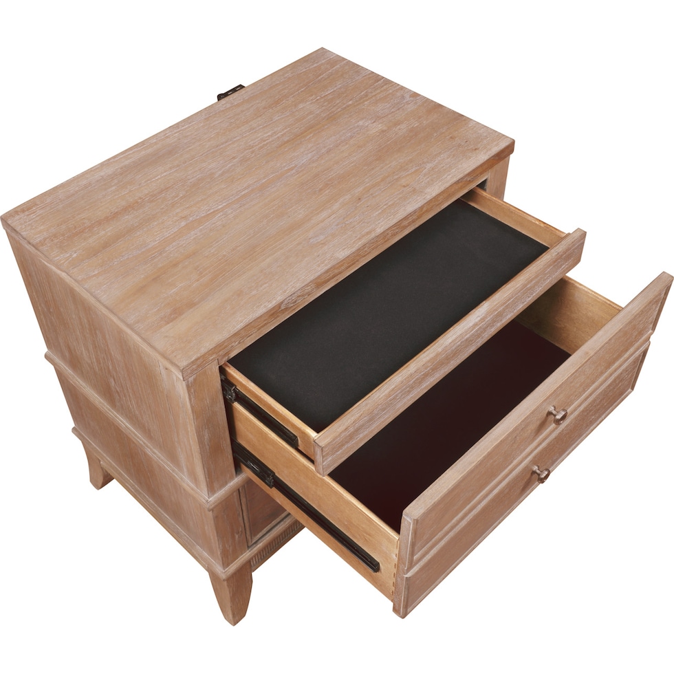 hazel light brown nightstand   
