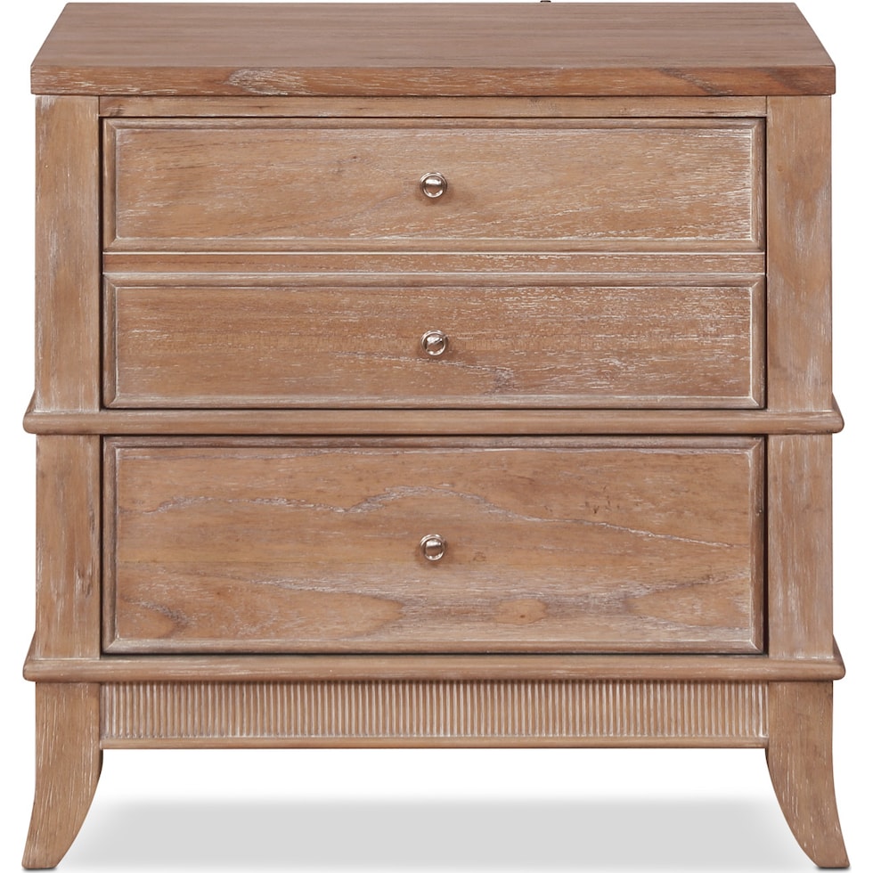 hazel light brown nightstand   